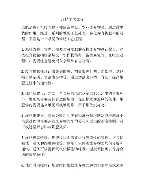堆肥工艺流程
