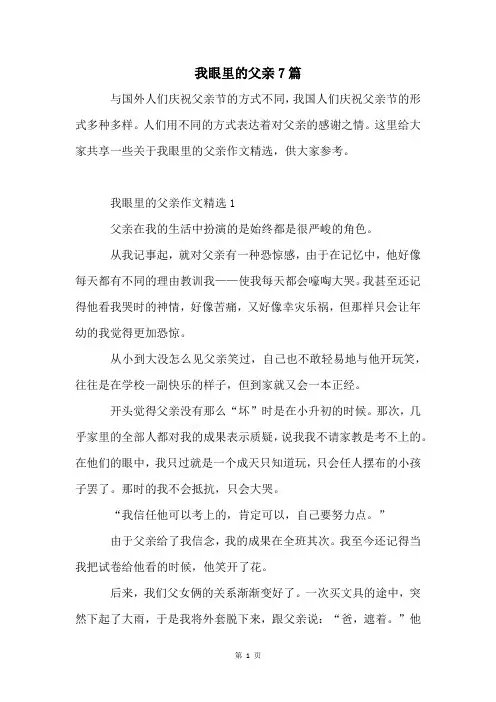 我眼里的父亲7篇