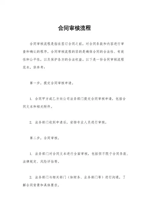 合同审核流程