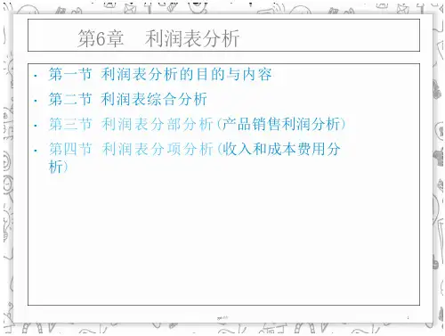 《财务分析》利润表分析