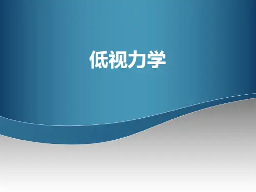 低视力学课件 低视力概述