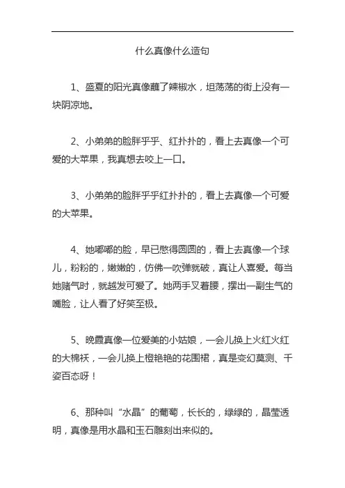 什么真像什么造句