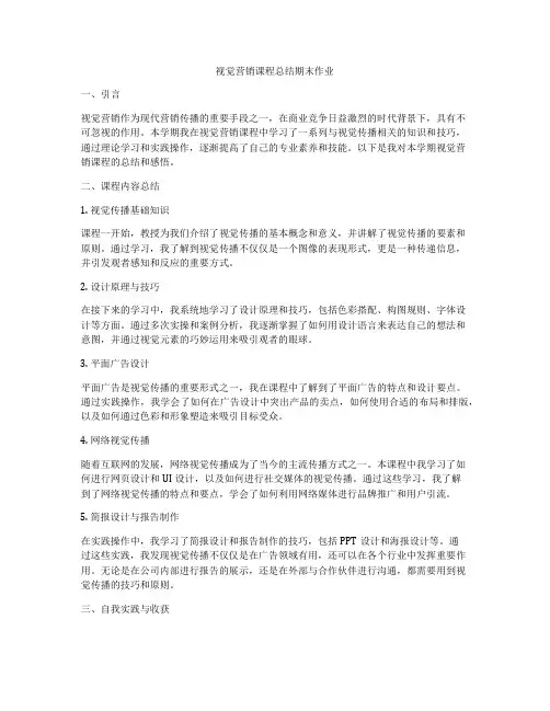 视觉营销课程总结期末作业