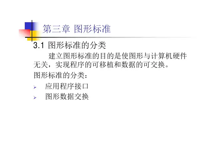 计算机图形学：第三章 图形标准