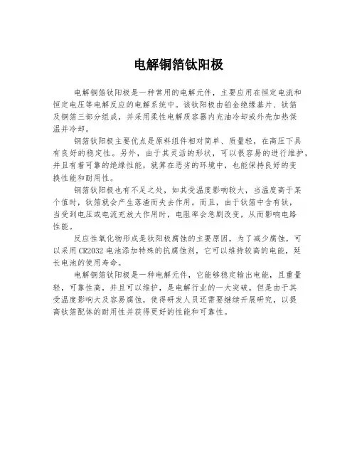 电解铜箔钛阳极