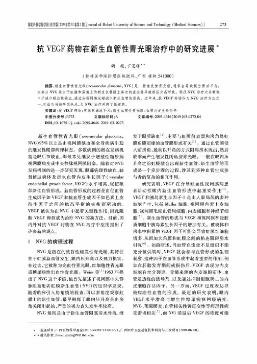 抗VEGF药物在新生血管性青光眼治疗中的研究进展