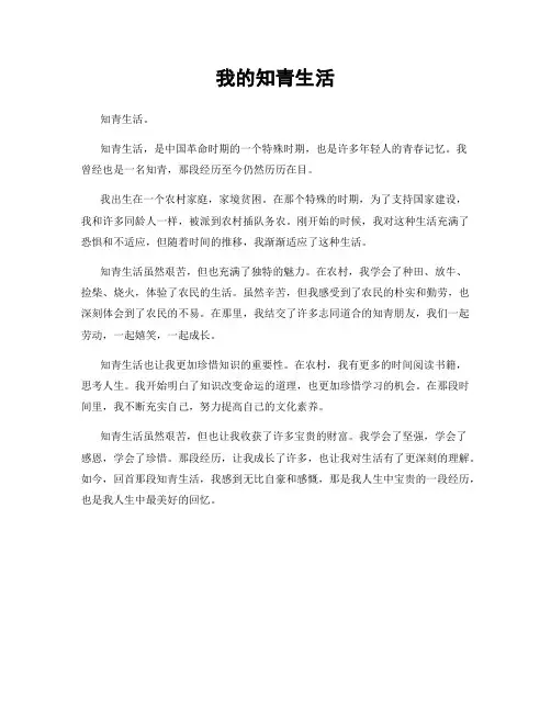 我的知青生活