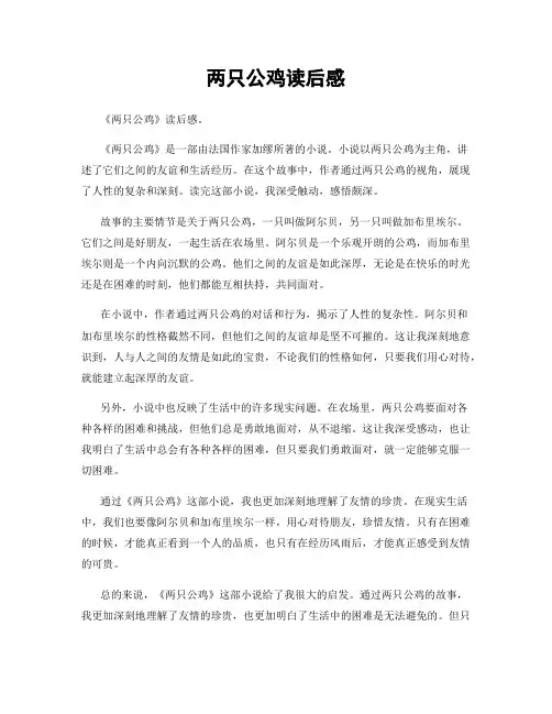 两只公鸡读后感