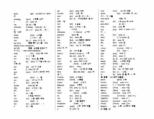 仁爱版初中英语单词(带音标).docx