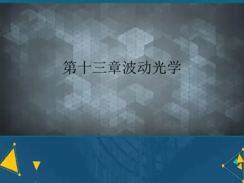 (优选)第十三章波动光学详解.
