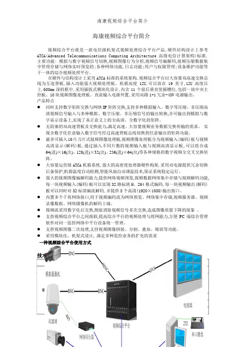 海康视频综合平台简介