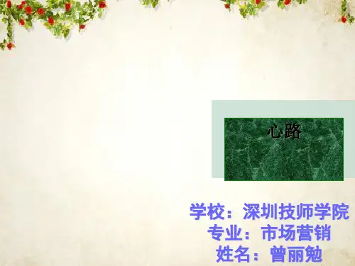 市场营销专业职业认知与职业决策(ppt 19页)