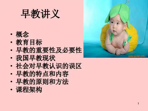 早教培训讲座PPT精选文档