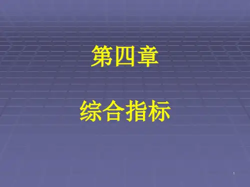 经济统计学第4章综合指标精品PPT课件