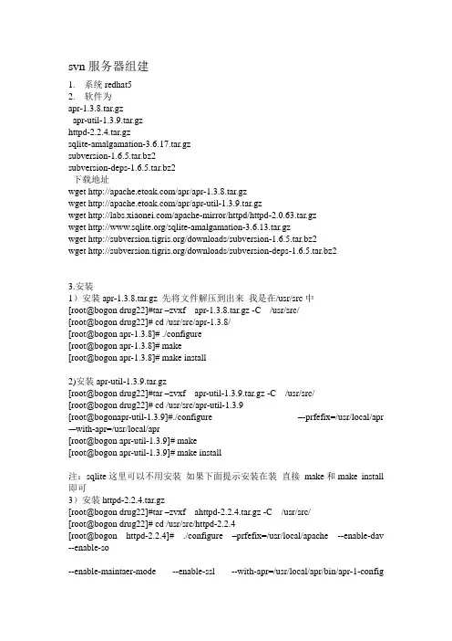 linux下svn服务器组建