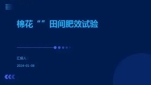 棉花“”田间肥效试验