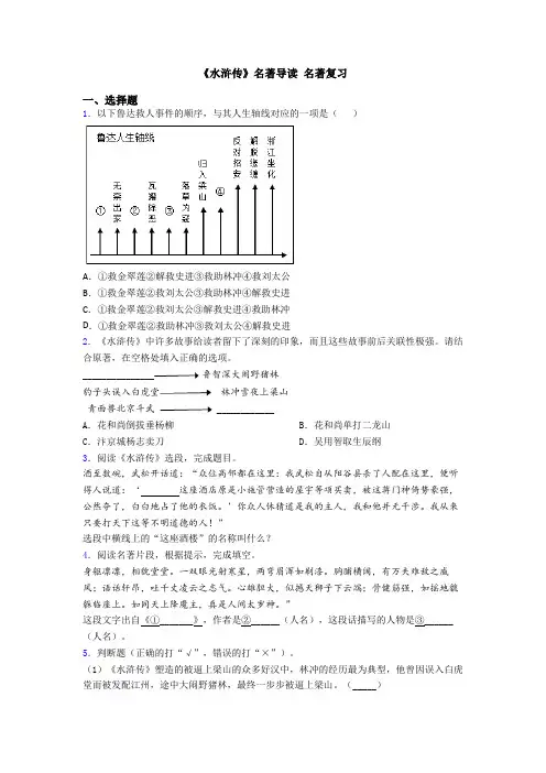 《水浒传》名著导读 名著复习