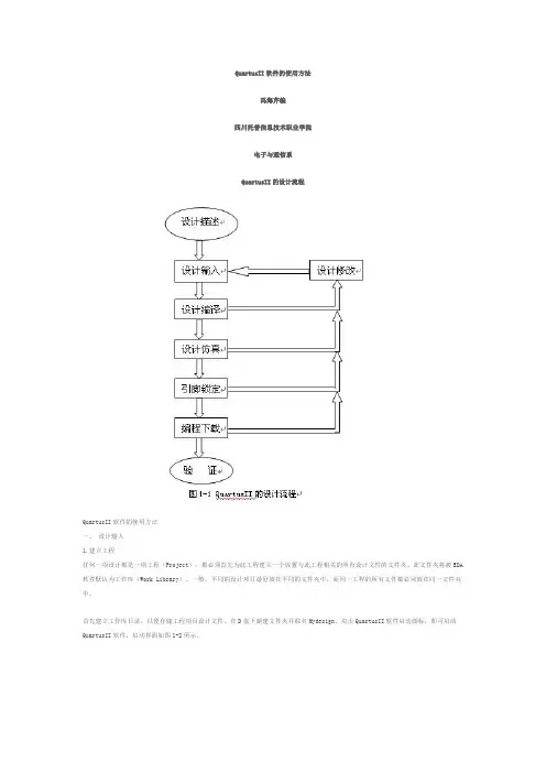 QuartusII软件的使用方法