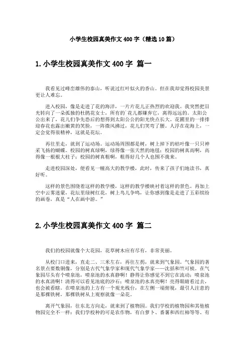小学生校园真美作文400字(精选10篇)