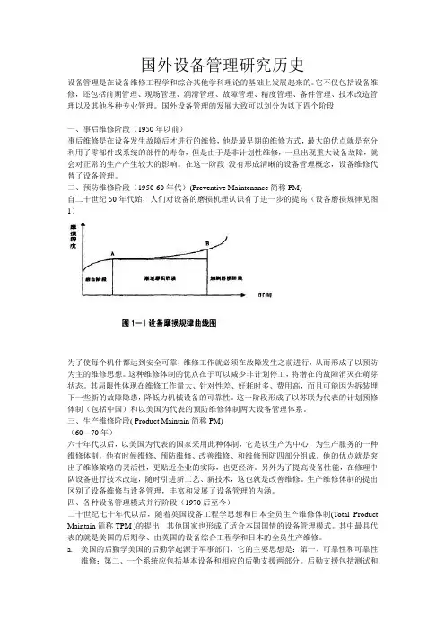 国外设备管理历史