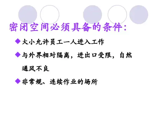 密闭空间作业培训(2)