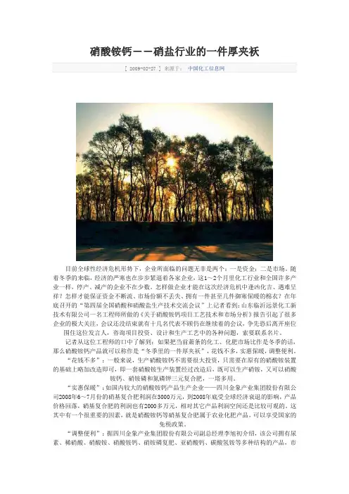 硝酸铵钙生产