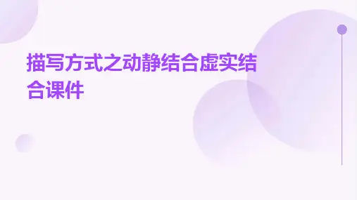 描写方式之动静结合虚实结合课件