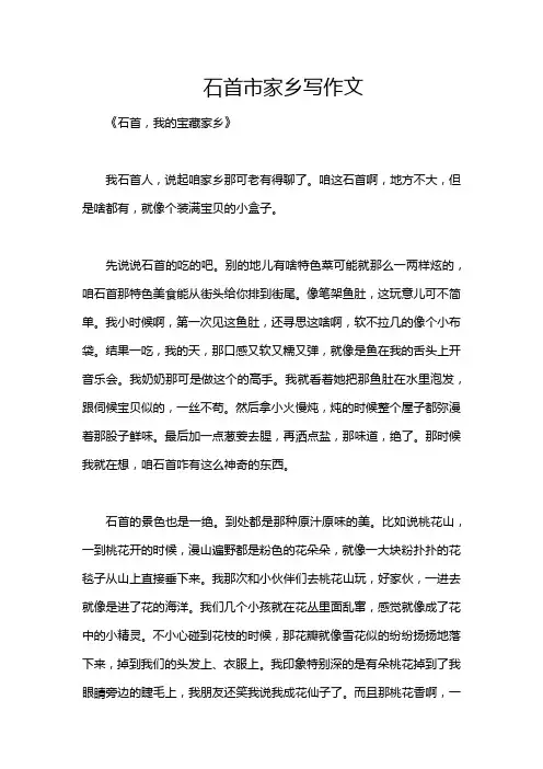 石首市家乡写作文