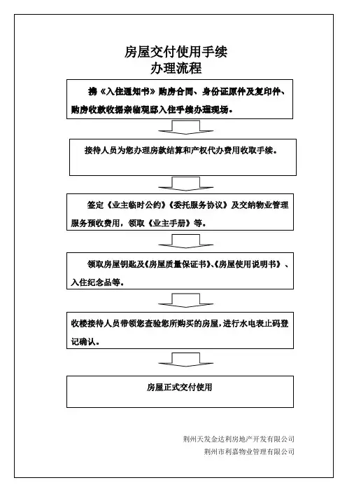房屋交付使用流程示意图-开发提供.doc