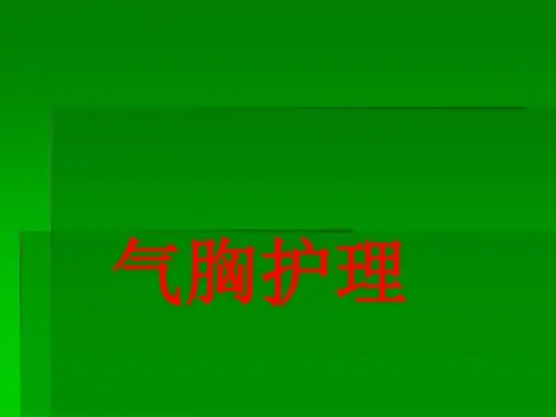 气胸护理ppt课件
