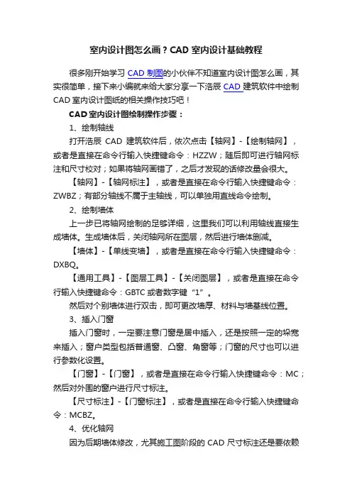 室内设计图怎么画？CAD室内设计基础教程