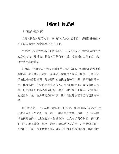 《粮食》读后感