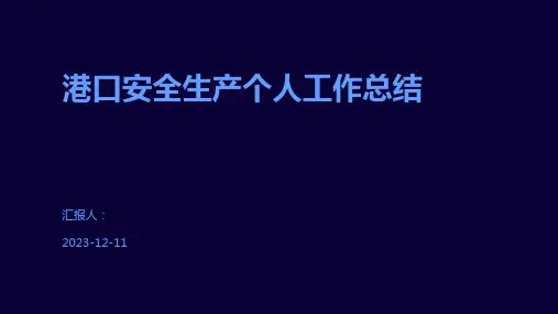 港口安全生产个人工作总结