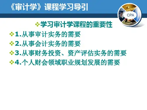 《审计学》 第三版 第一章 审计概论(91页)