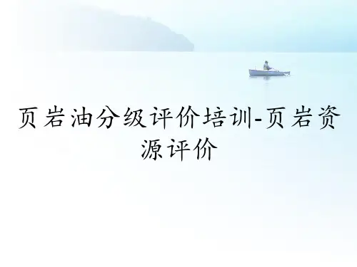 页岩油分级评价培训-页岩资源评价