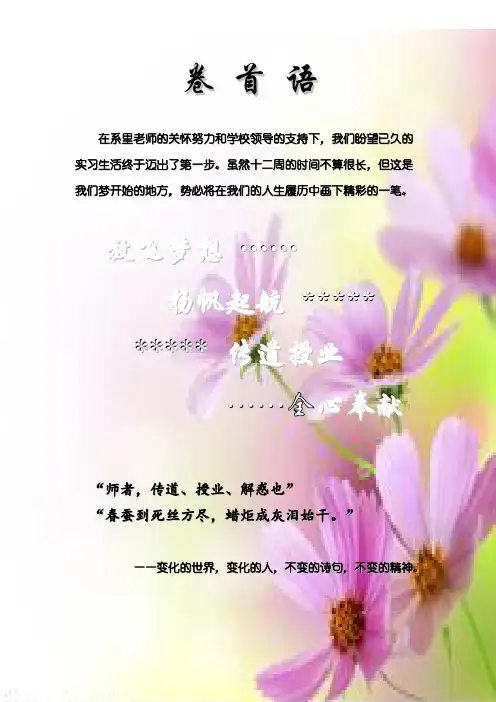 【免费下载】师范生实习简报