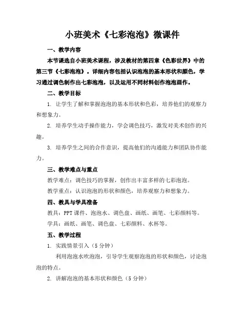 小班美术《七彩泡泡》微课件