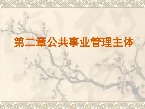 第二章公共事业管理主体