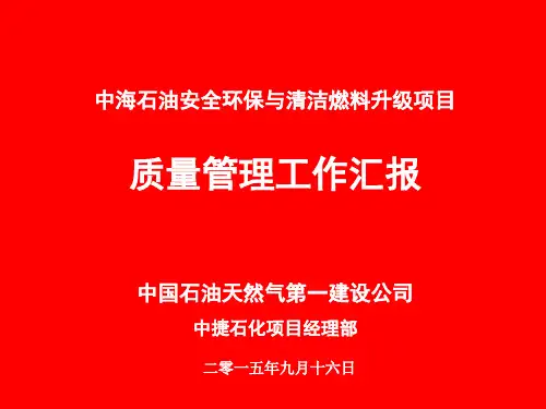 中海石油中捷石化质量检查汇报材(中油一建)
