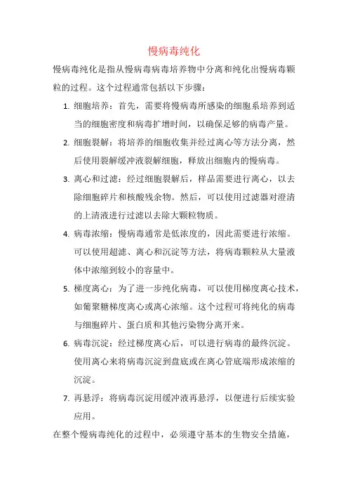 慢病毒纯化