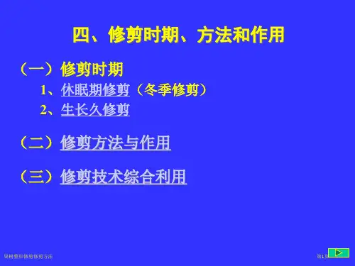 果树整形修剪修剪方法专家讲座