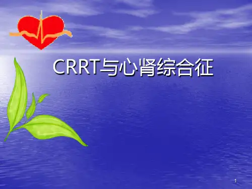 CRRT与心肾综合征ppt课件