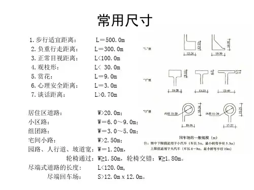 景观设计常用尺寸