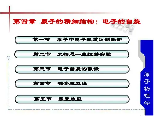 第四章 原子的精细结构：电子的自旋