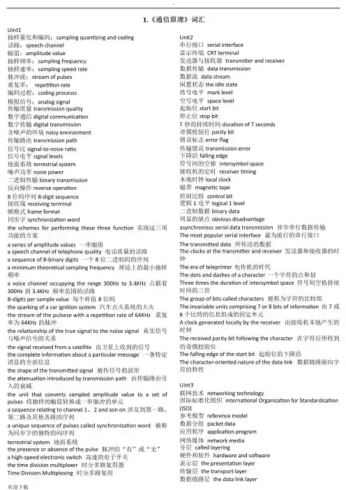 电子自动化系考研复试专业英语词汇(吐血大整理)