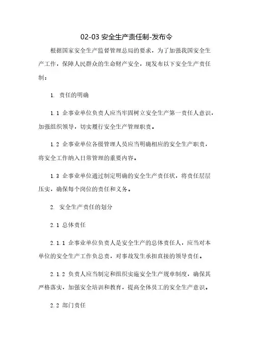 02-03 安全生产责任制-发布令