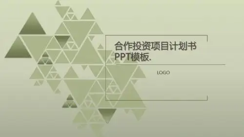 合作投资项目计划书PPT模板