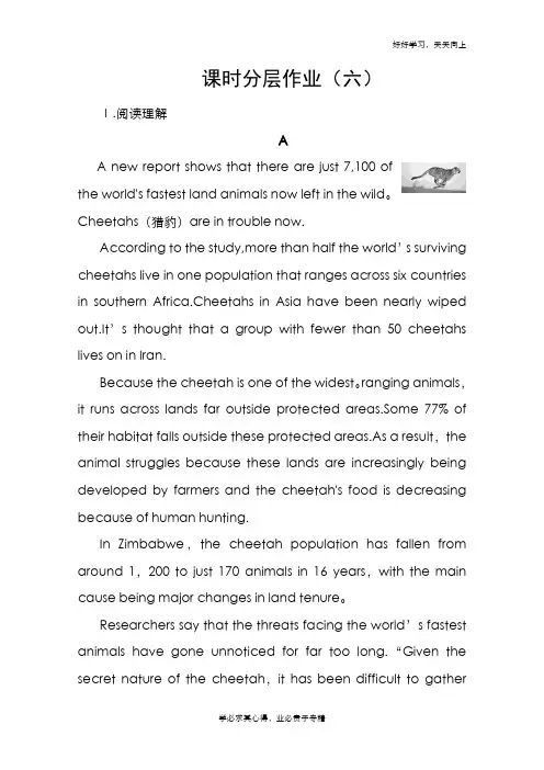 2020-2021学年新教材英语人教版必修第二册课时分层作业6 Unit 2 Word版含解析