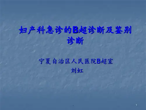 妇产科急诊的超诊断及鉴别PPT课件