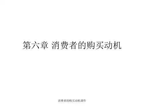 消费者的购买动机课件